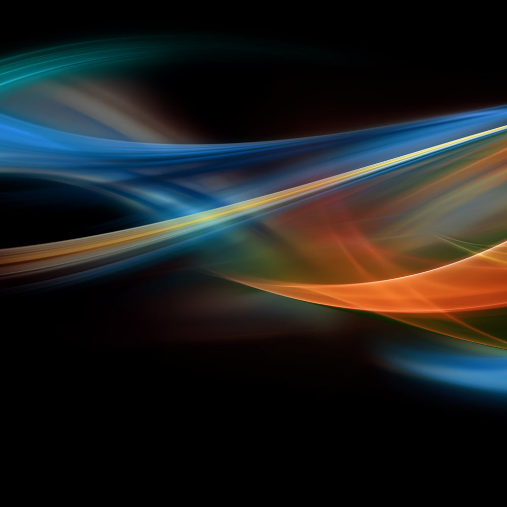 Colorful abstract wave design on a black background