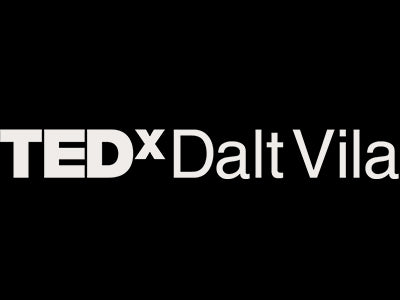 TEDxDaltVila logo on a black background